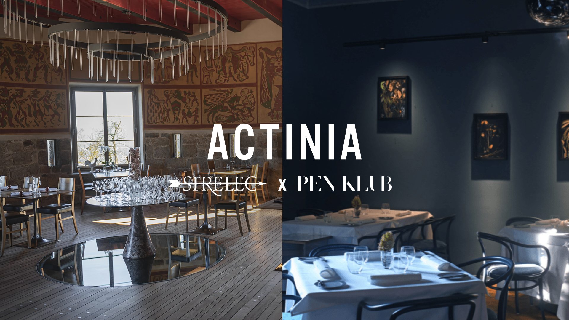 Culinary experience Slovenia with Actinia, Strelec and Pen Klub, fine dining interiors and gourmet atmosphere